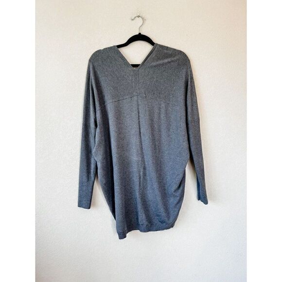 L.A.M.B. Gray Cowl Neck Silk Mix Knit Long Sleeve Sweater Size P/S - Picture 3 of 5